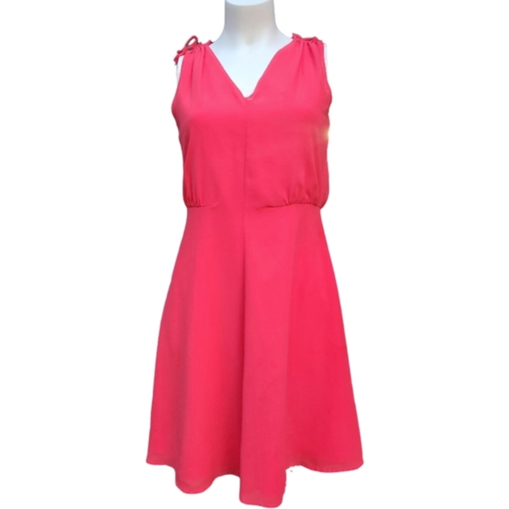 Vince Camuto Red Chiffon V‑Neck A‑Line Dress – Size 0